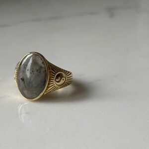 Gorjana Gold power gemstone gray  Ring